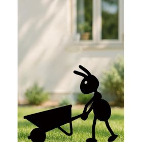 Purrfectly Chic Gothic Black Cat Metal Garden Statue
