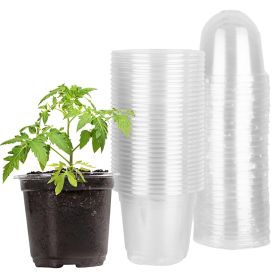 30Pcs Plant Nursery Pots For Spring Garden Container PET Flower Seed Starting Pots Container With Dome With Drainage Holes